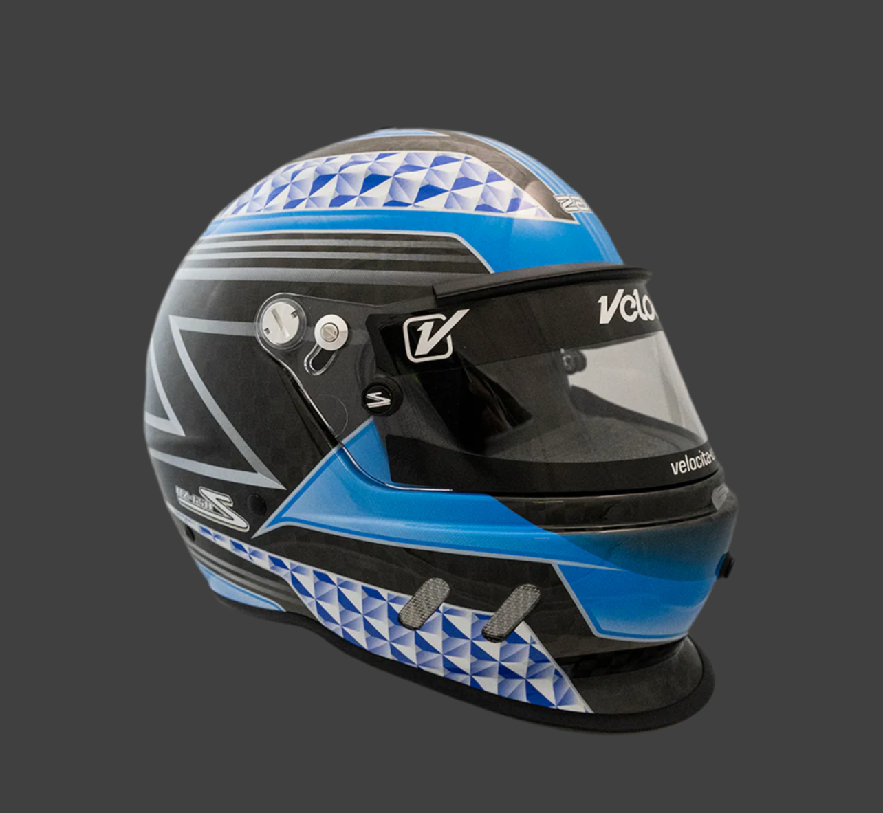 RZ-65 Pro Series-Carbon Fiber-Blue Graphic Helmet