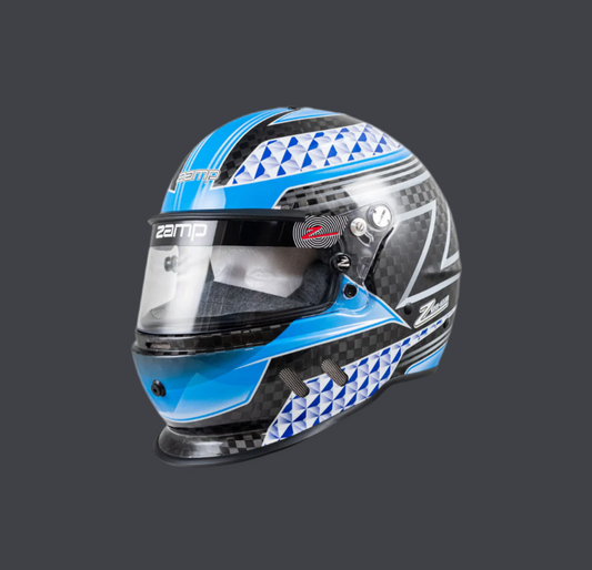 RZ-65 Helmet- Carbon Blue Graphic