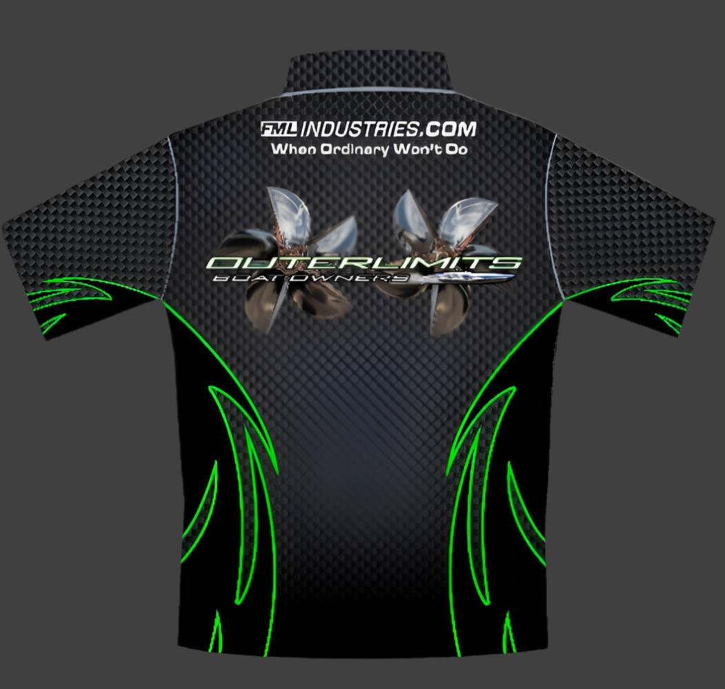 Shirt Racing Boating Outerlimits Carbon Boat Owners Crew/Team Shirts β FML Industries