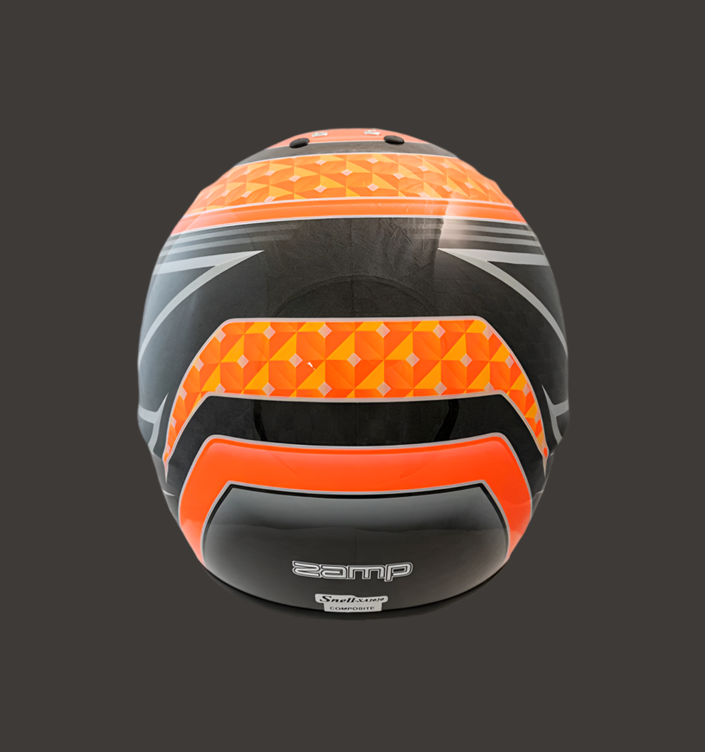 RZ-65 Pro Series-Carbon Fiber-Orange Graphic Helmet