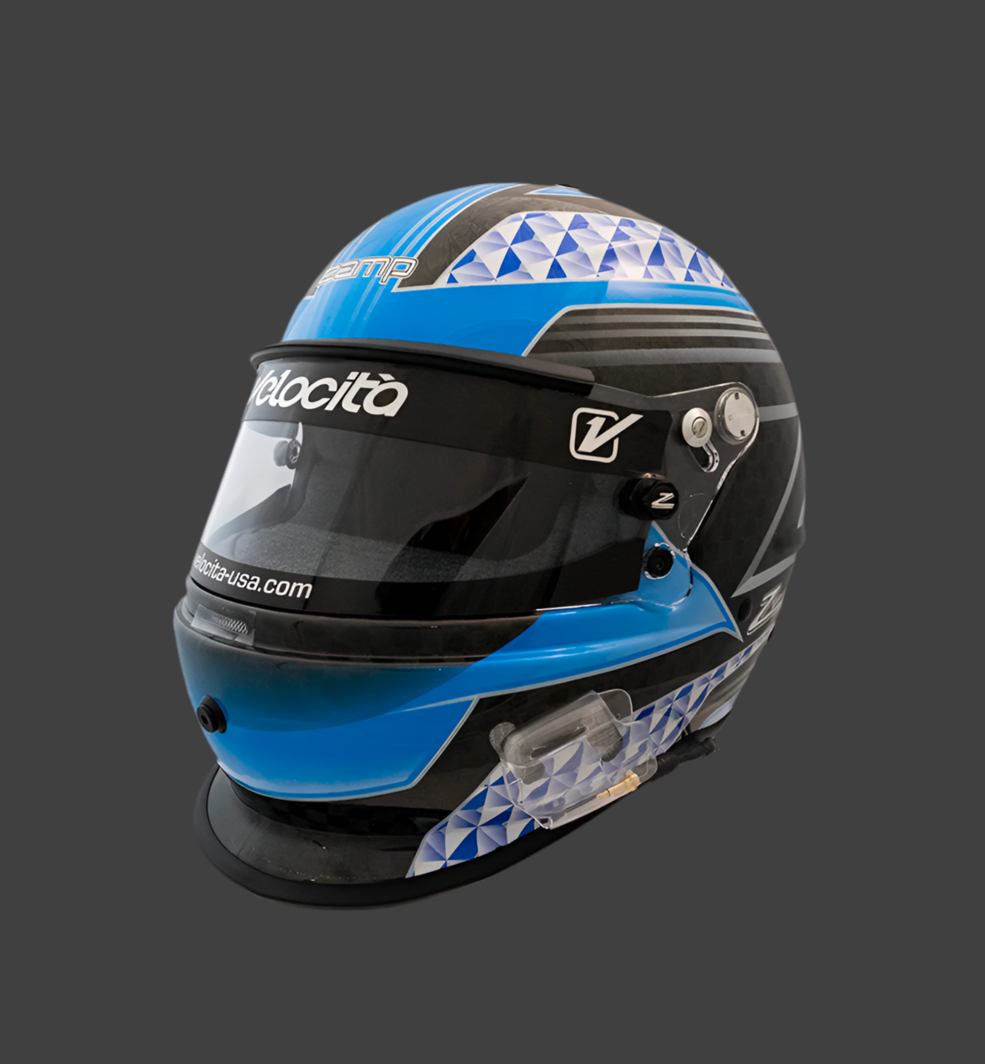 RZ-65 Pro Series-Carbon Fiber-Blue Graphic Helmet