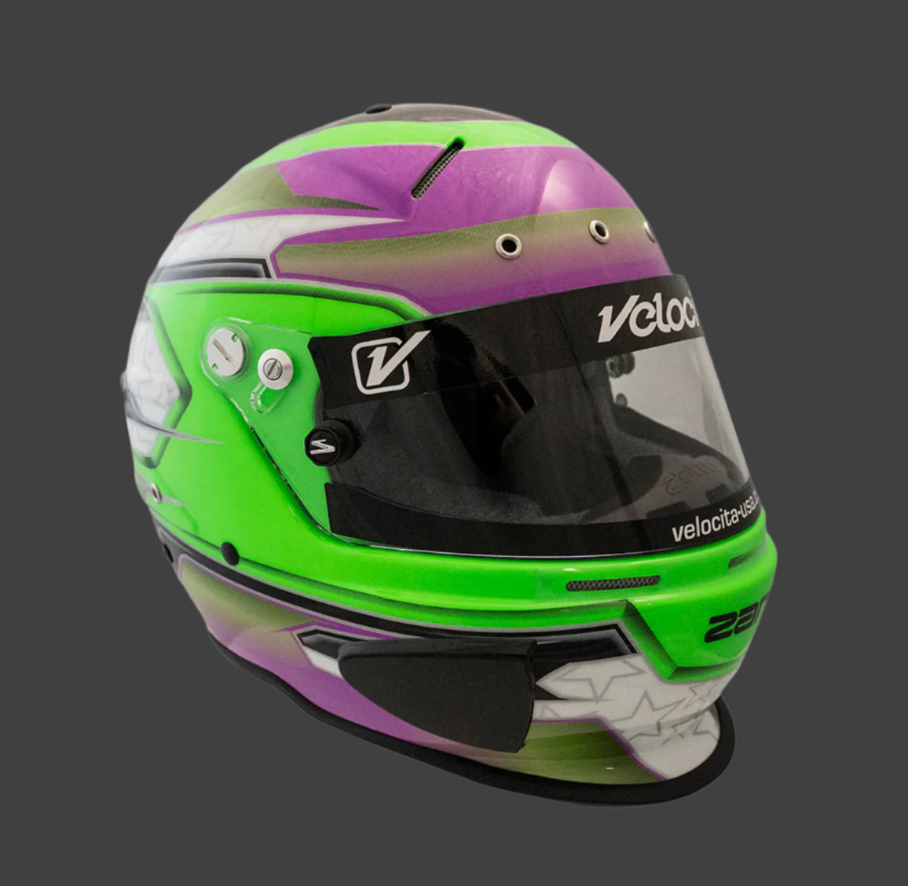 RZ-70 Pro Series Helmet Green/Purple