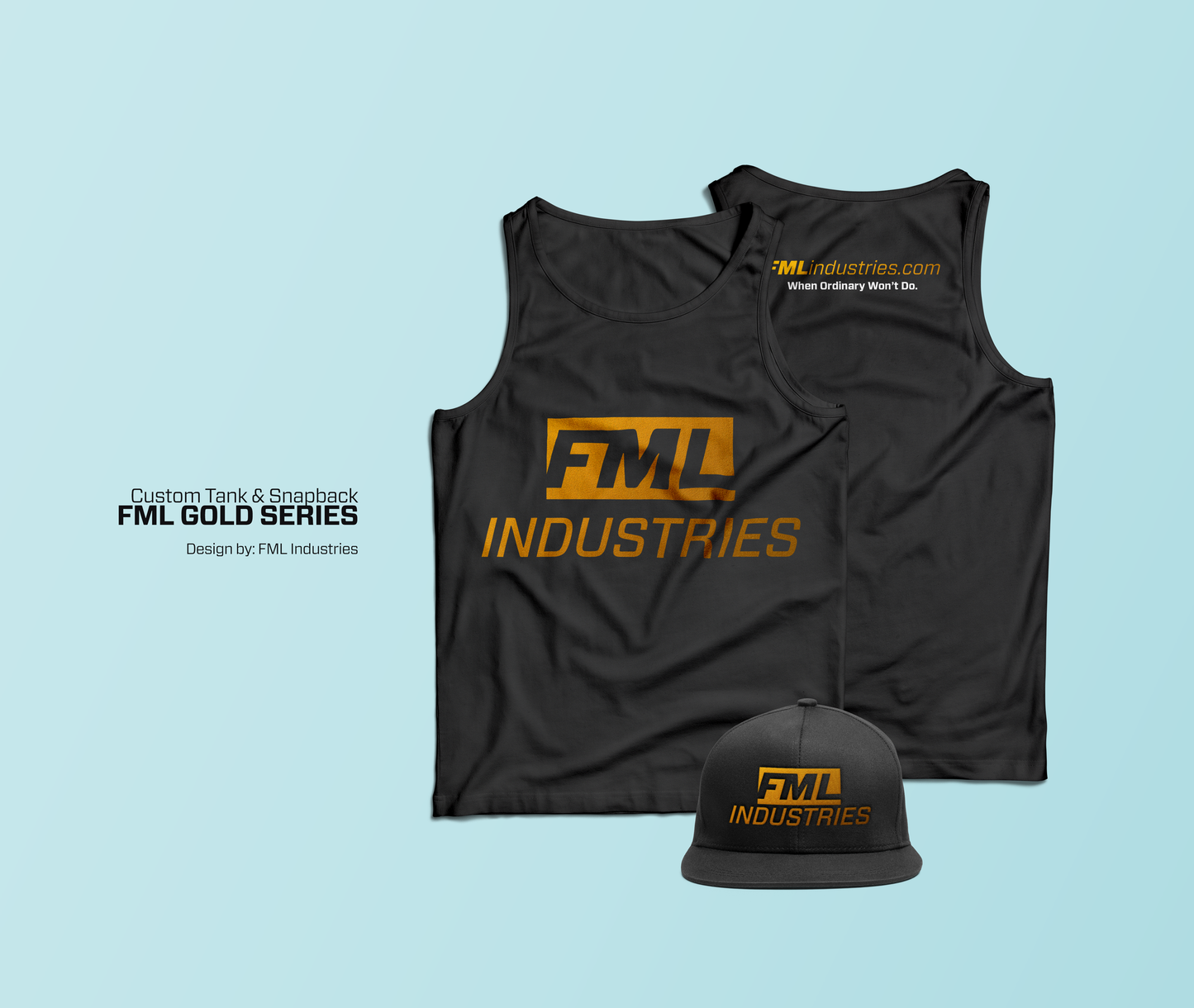 Fml black Gold chrome Tank top (Limited)